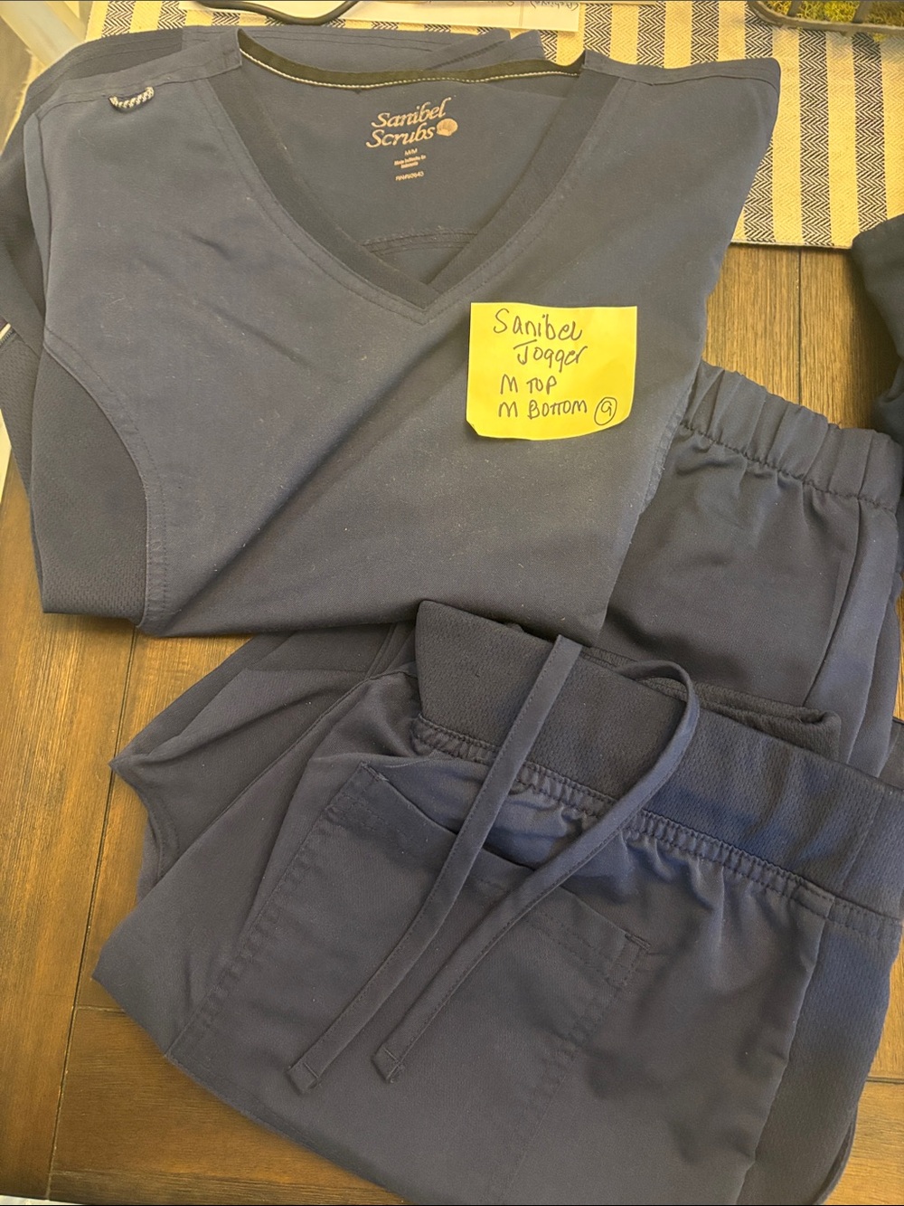 Sanibel Scrubs Women's Navy Jogger Scrub Set - Top & Bottom